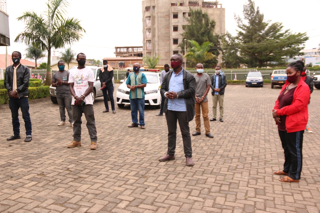 Eleven people were on Wednesday paraded before the media at Remera Metropolitan after they were arrested in the City of Kigali for violating the curfew