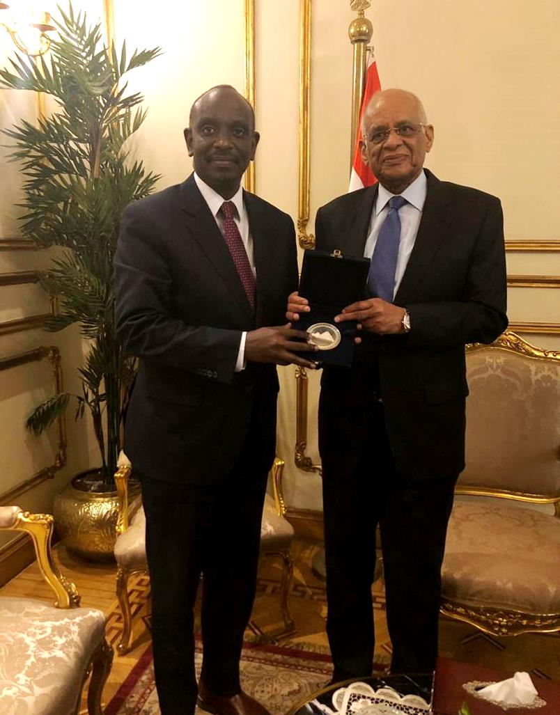 He also met with H.E Dr. Ali Abdel -Aal Sayed Ahmed, the Speaker of the Egyptian Parliament
