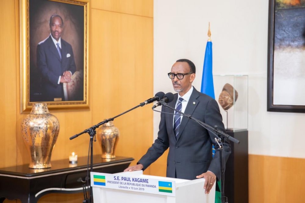 Kagame expressed the delight yesterday on the first day of his visit to Gabon