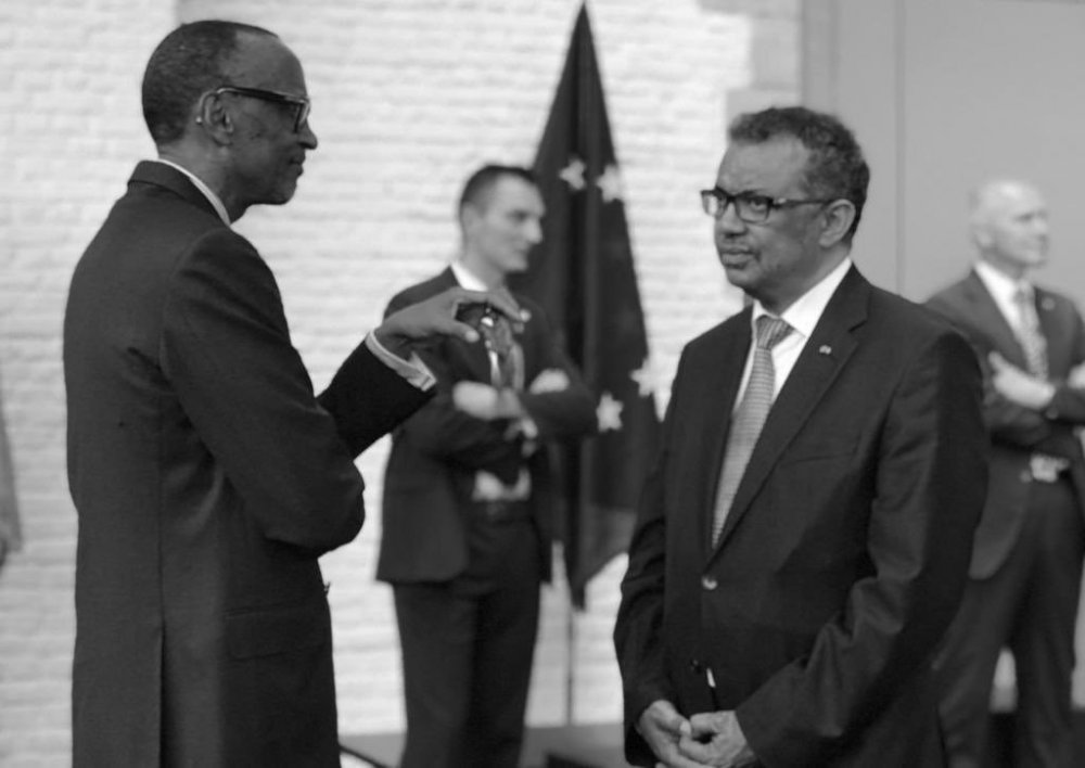 The Paul Kagame with Tedros Adhanom Ghebreyesus