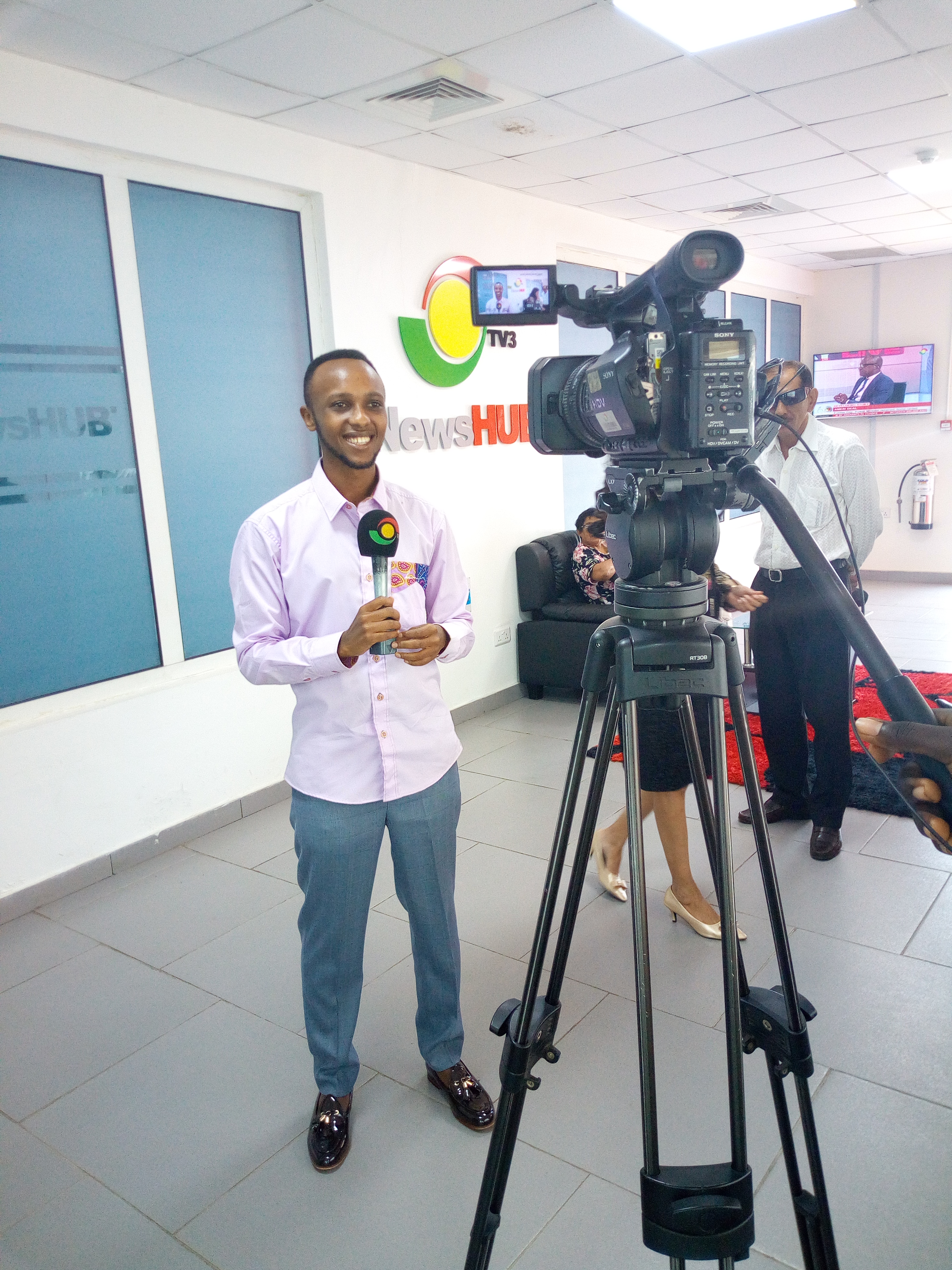 Daniel addressing the media in Accra Ghana