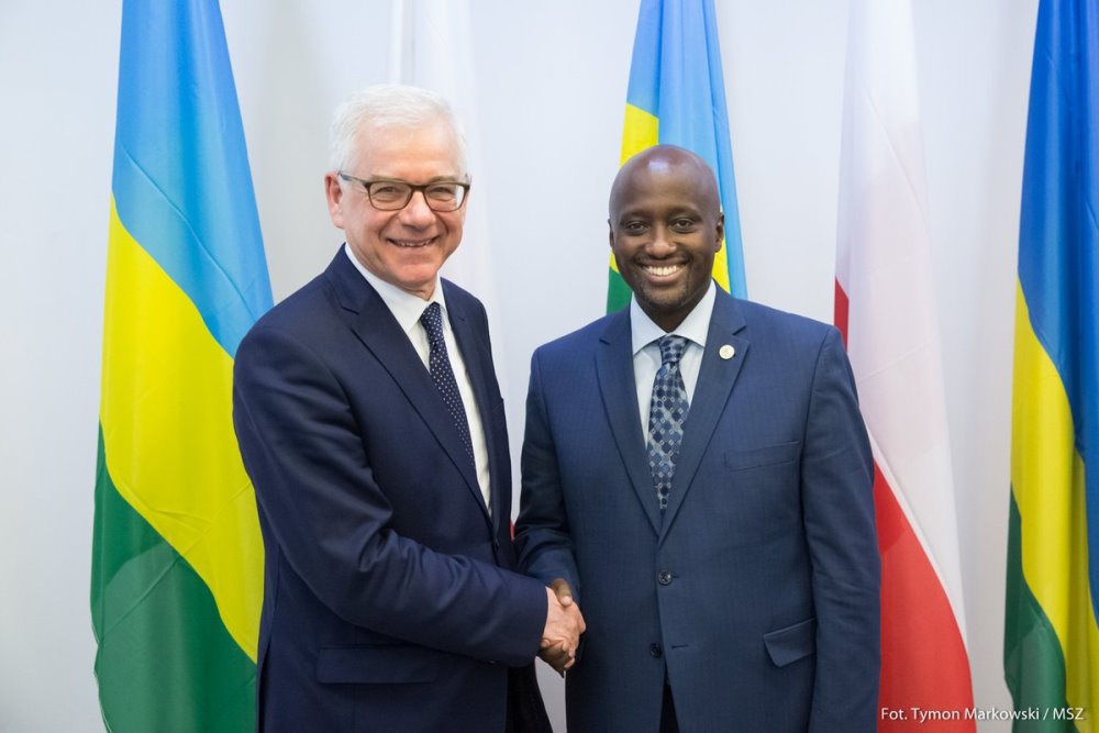 Nduhungirehe and Poland Foreign Affairs Minister, Jacek Czaputowicz discussed bilateral relations
