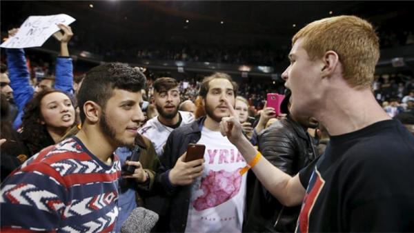 The rally was called off following violent protests between pro and anti-Trump supporters