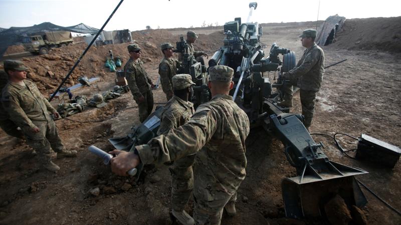 The Marines are pre-positioning heavy artillery to be ready to assist local Syrian forces