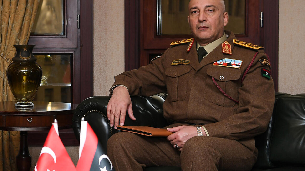 The Turkish defence ministry took this photo of Libya's Chief of the General Staff, Lieutenant General Mohammed al-Haddad in his meeting in Ankara, just hours before his fatal plane crash © HANDOUT / TURKISH DEFENCE MINISTRY/AFP