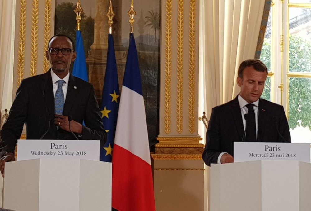 Kagame and Macron hold a joint press conference