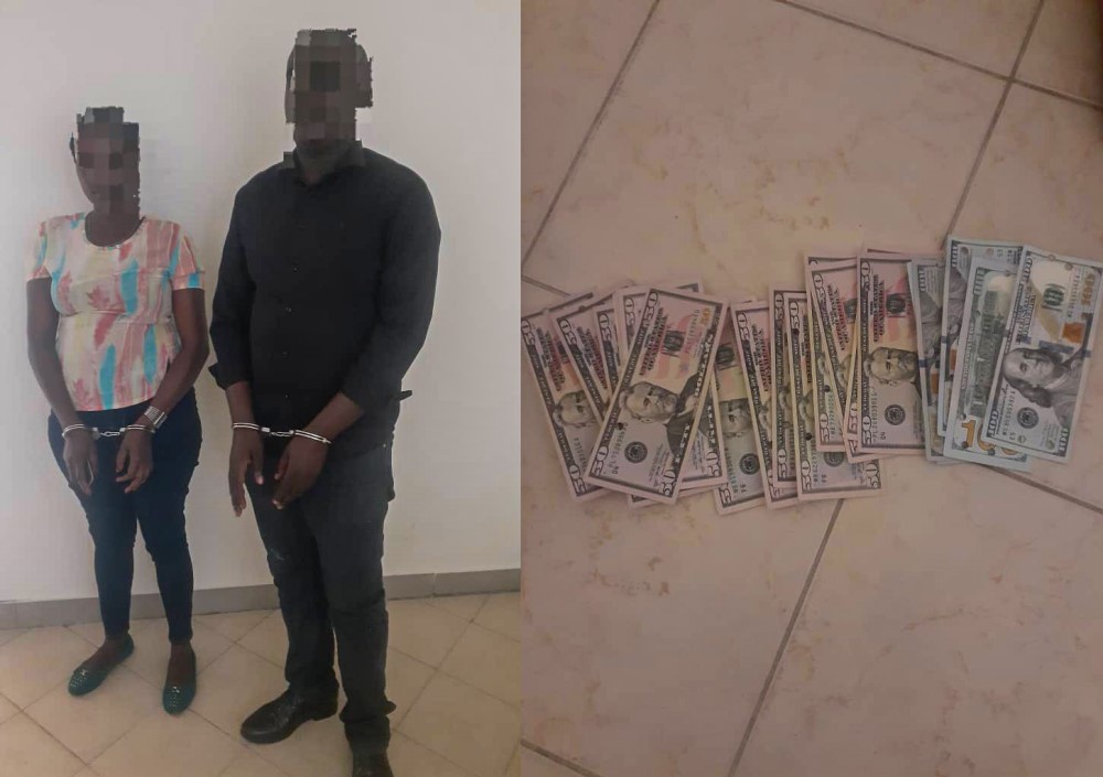The duo, a man and woman, was apprehended this Wednesday, August 2, in Inyarurembo village, Kiyovu cell of  Nyarugenge sector, with counterfeit dollars amounting to US$2800.