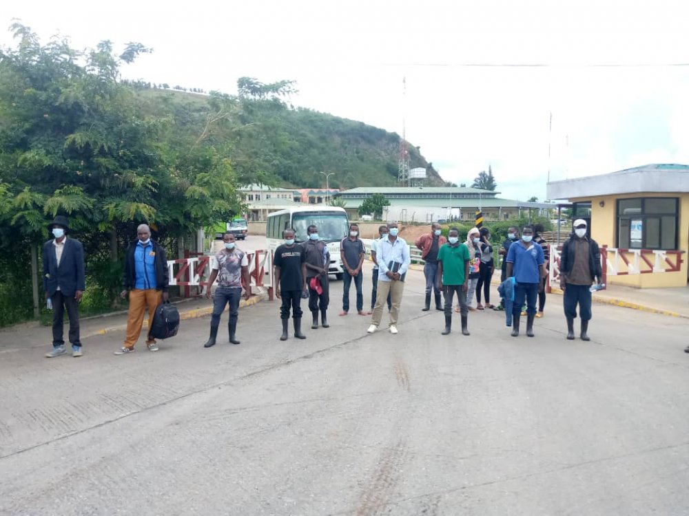 These Rwandans have arrived today through Kagitumba One Stop Border in Nyagatare.