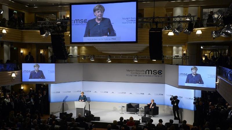 Merkel also stressed the need to preserve and strengthen multilateral structures such as the EU and NATO during her address
