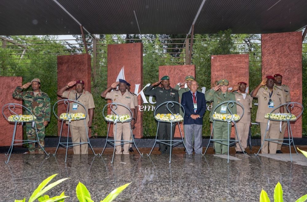 Following the official closing, Land Forces commanders visited the Kigali Genocide Memorial to pay the respects to the victims of the 1994 Genocide against the Tutsi.