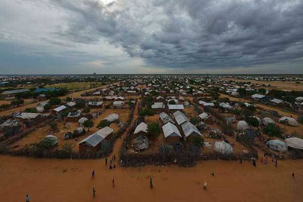 An overview of the part of Dadaab refugee camp in a picture taken on April 28, 2015.