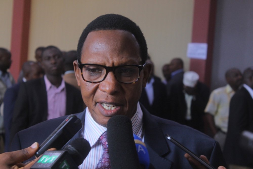 RFTC Chairperson Col. Dodo Twahirwa speaks to the media yesterday