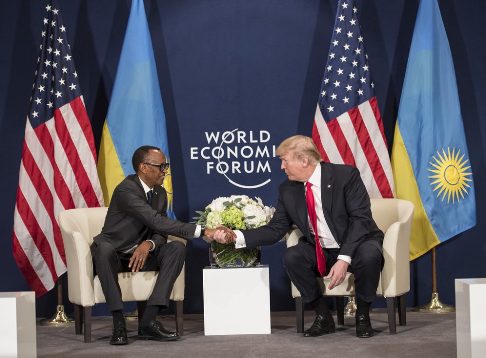 Donald Trump called Kagame his 'friend' when they met at Davos for the World Economic Forum