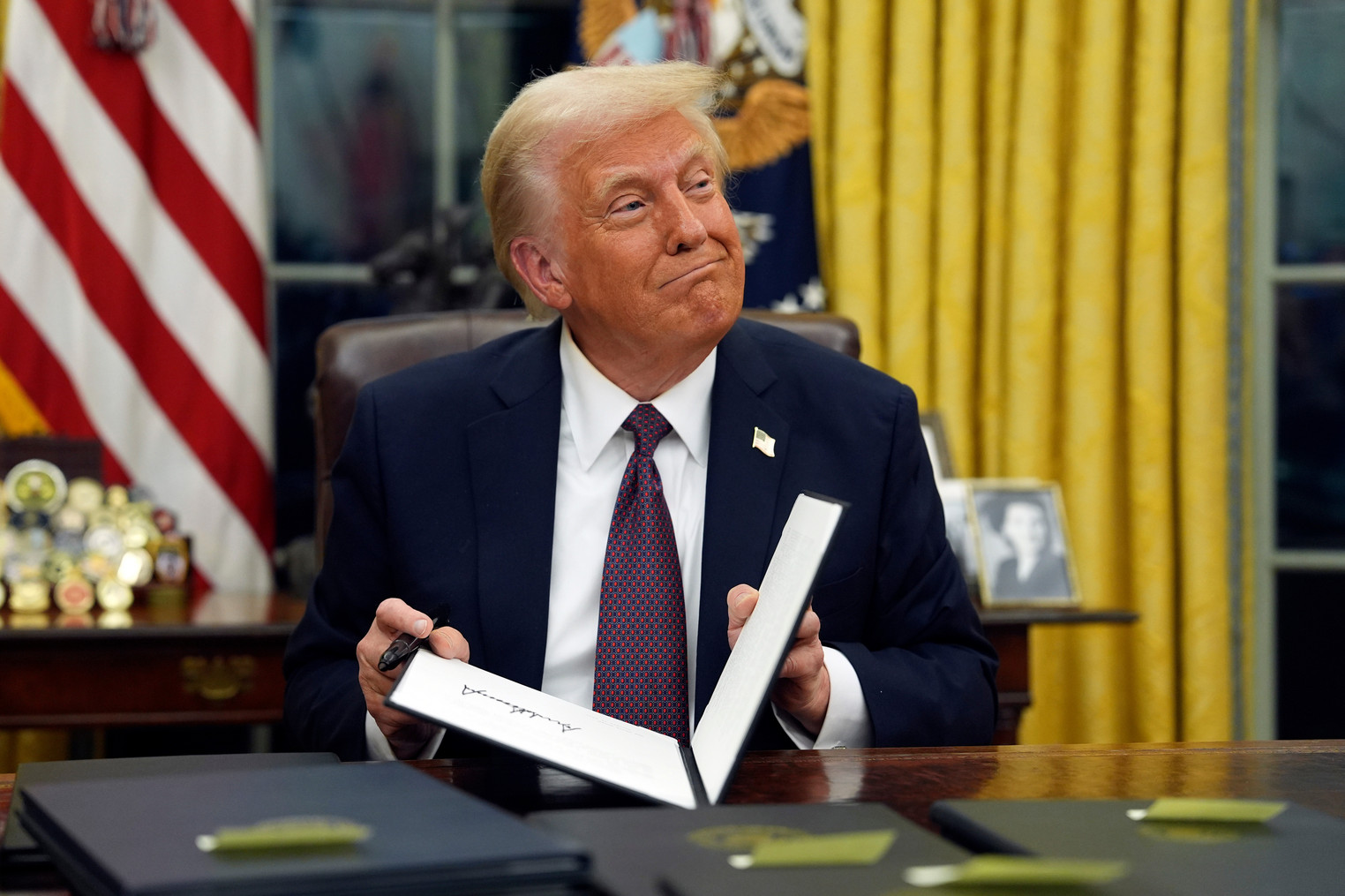 President Donald Trump has touted robust U.S. economic growth as a key achievement of his administration, attributing an unexpected surge in national output to his aggressive tariff policies, even as consumer confidence continues to weaken.