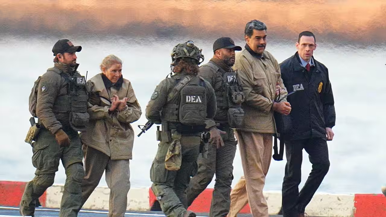 Nicolás Maduro and his wife, Cilia Flores, were escorted by armed guards in tactical gear from a Brooklyn detention centre to a helicopter bound for a federal court in Manhattan, where the couple pleaded not guilty to a raft of drug trafficking and related charges.