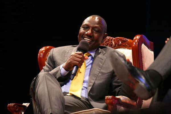 Deputy President William Ruto fields questions from the public at the Kenyan National Theatre in Nairobi on March 29, 2016.