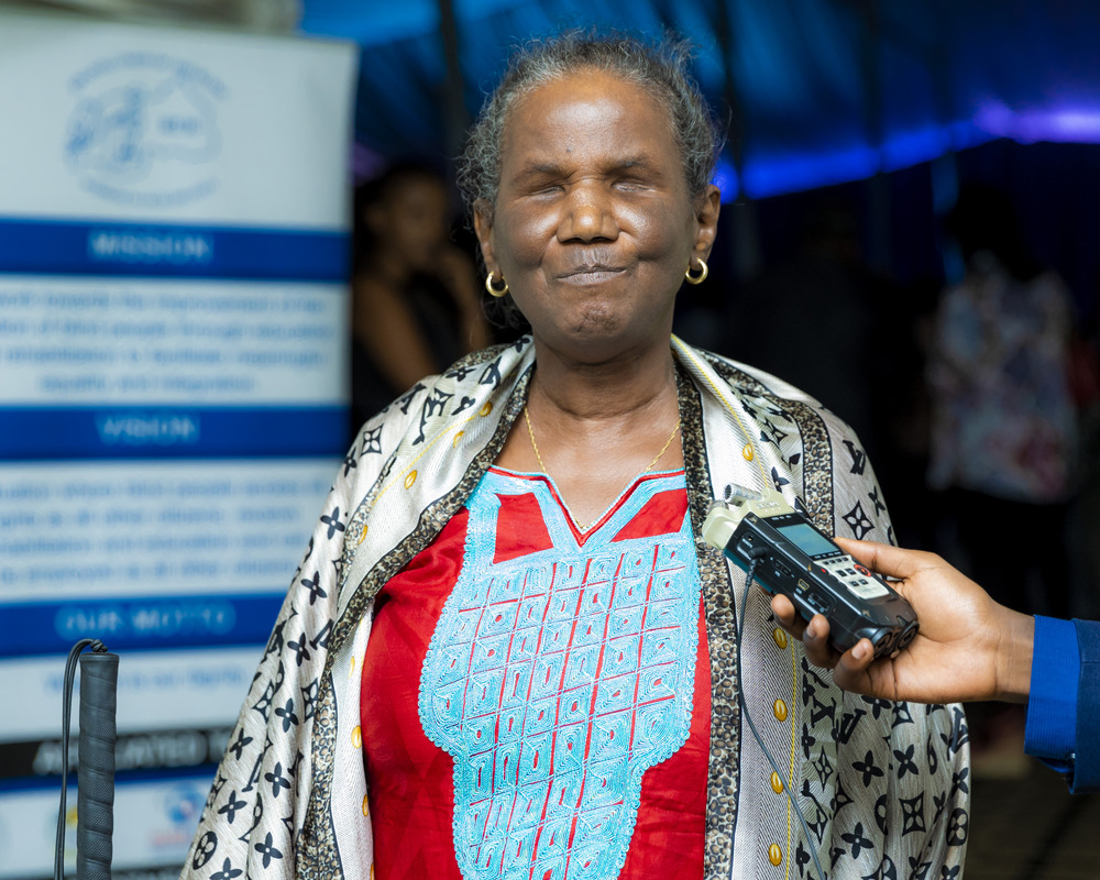 Dr. Beth Mukarwego, Rwanda Union of the Blind Chairperson thank MTN Rwanda for supporting us and for those who pledged to provide white canes that enable independent movement of persons with visual impairment.