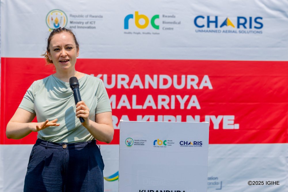 Sylvia Heer, Head of Cooperation at the German Embassy, commended Rwanda’s progress in fighting malaria through technology.