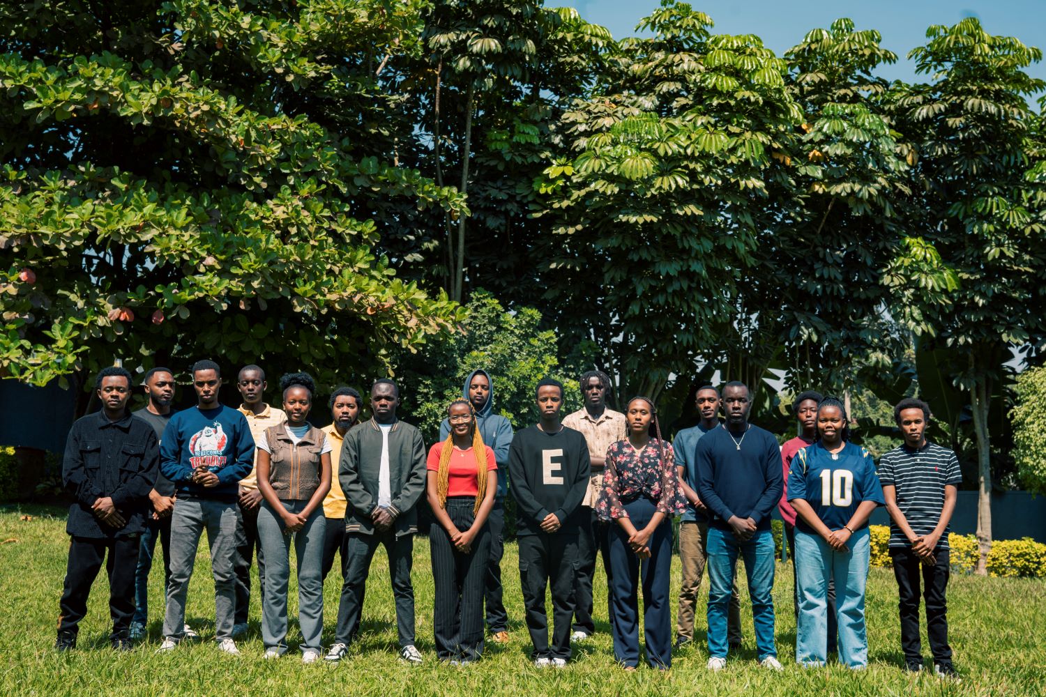 Beneficiaries of the internship partnership between Irembo and Rwanda Coding Academy.