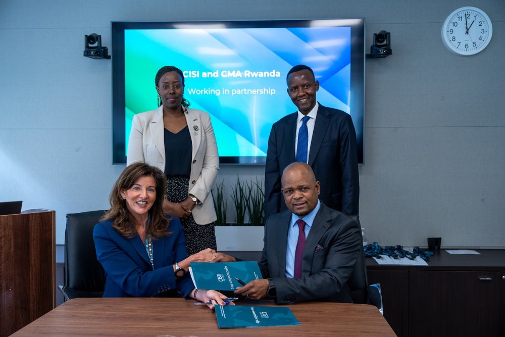 Signed by CISI CEO Tracy Vegro OBE and CMA Chief Executive Thapelo Tsheole, the MoU sets out a framework to build capacity in Rwanda’s capital markets through mandatory qualifications and an annual continuing professional development (CPD) requirement.