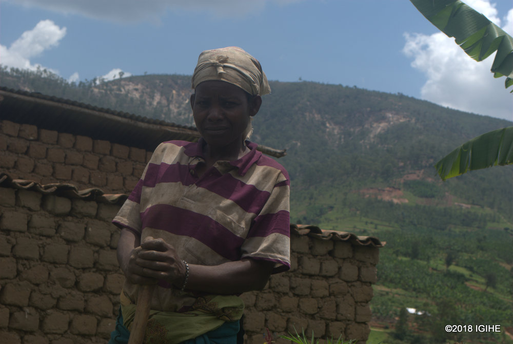 Judithe Dusabemariya a resident of Gitwa Village has two sons working in mines