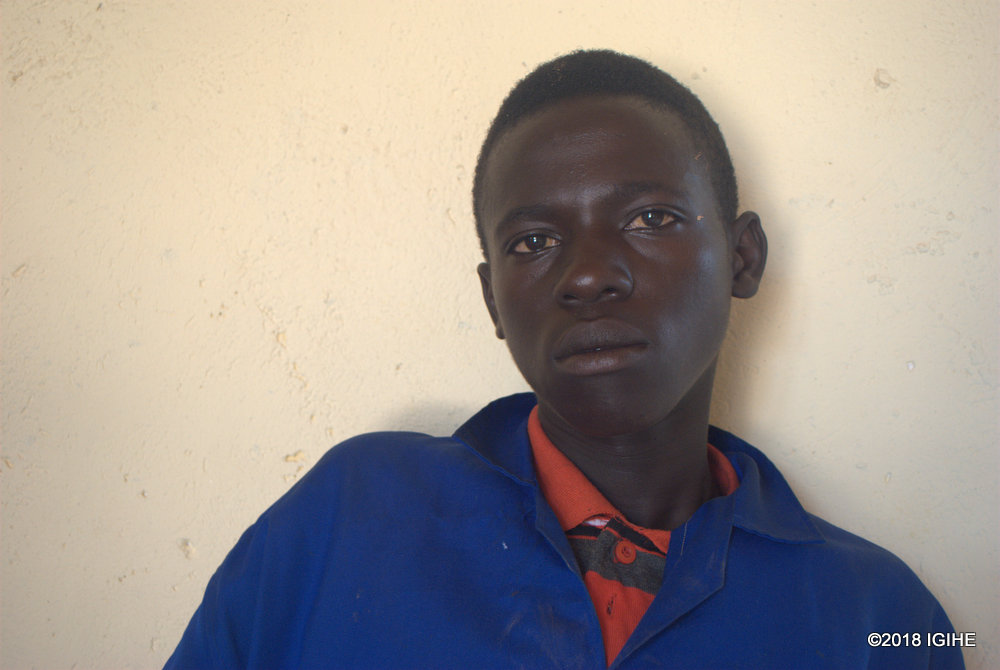 Ildephonse Niyodusenga has been involved in mining activities since 2013 after dropping out of school. He dropped out when he was in primary four.