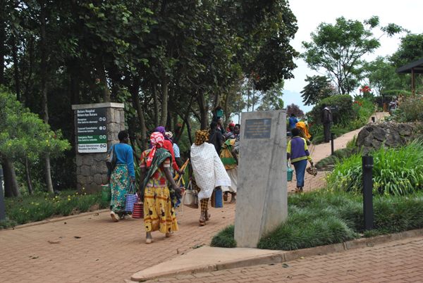 Visitors entering Butaro Hospital.
