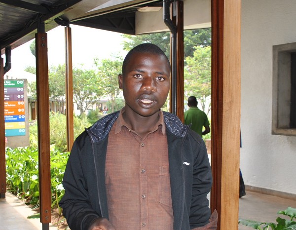 Narindwenimana Jean de Dieu after admission to visit his patient.