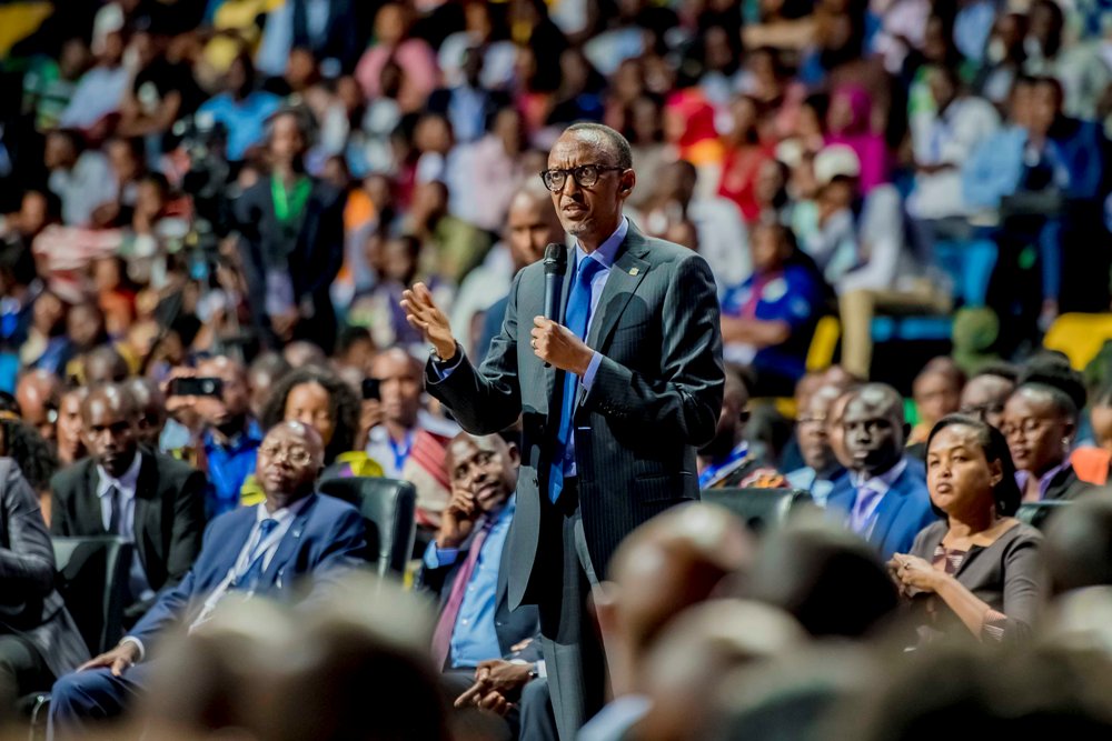 President Kagame told the youth that the Government has a big role to create a conducive environment so that people with talent excel