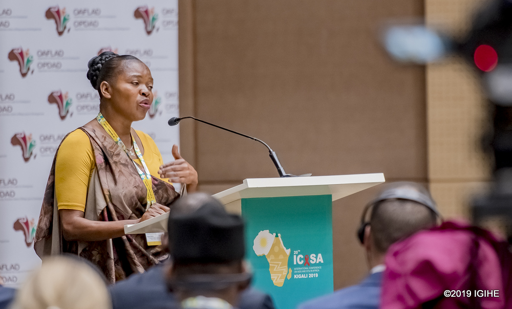 Muneza Sylvie said that she learned that she was HIV positive in 1998 after several days of uncurable cough.