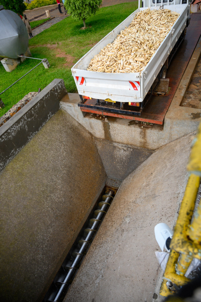 "We have the capacity to receive about 120 tons of raw product from farmers per day."-Mbabazi Christian
