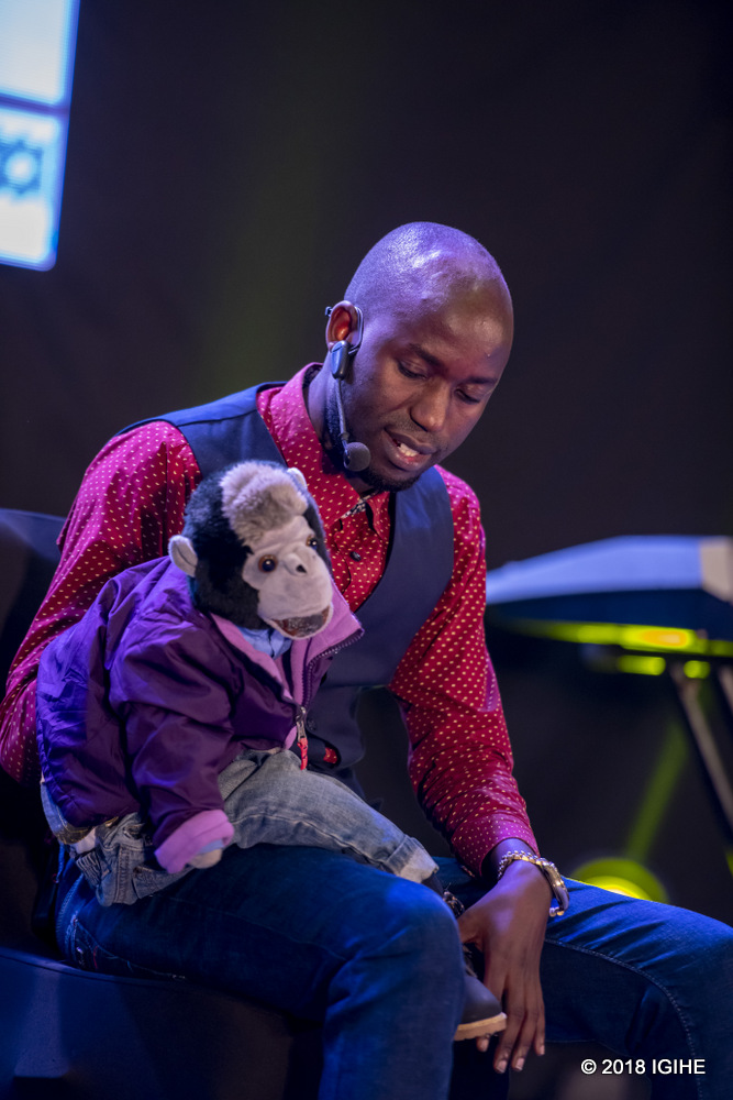 Ventriloquist Patience Uwiringiyimana's performance was a mix of laughter and originality