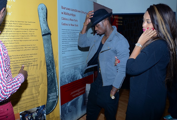 This is Diamond wearing sun-hat inside the Genocide Memorial Centre. His lover Zarinah Tlale was saddened by the Genocide history
