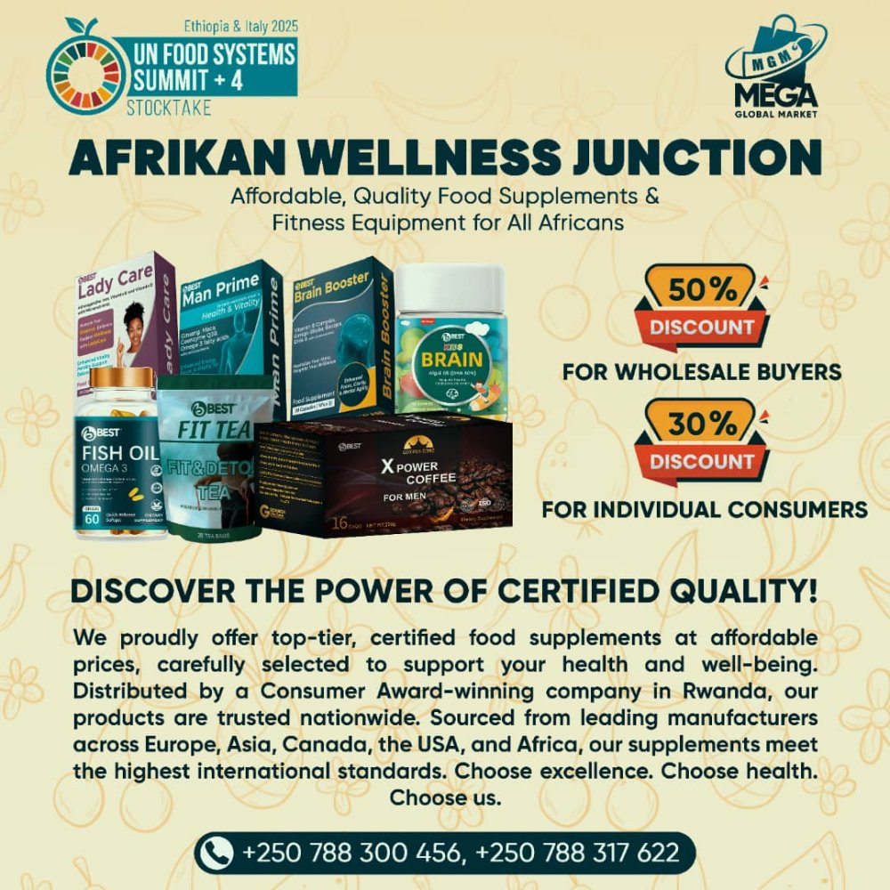 Mega Global Market is known for offering a variety of nutritional supplements and wellness products.