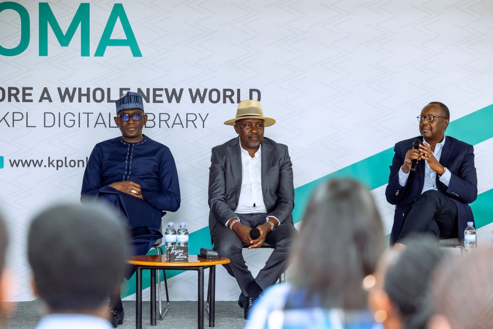 Left-right: Nigeria’s High Commissioner to Rwanda, Amb. Ibrahim G. Zanna, Chairman of the Association of Kenyans in Rwanda, Boniface Mutua and the owner of Radio and TV 10, Eugene Nyagahene shared their personal experiences with fatherlessness.