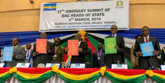 Regional heads of State during the 17th Ordinary EAC Summit in Arusha Tanzania.