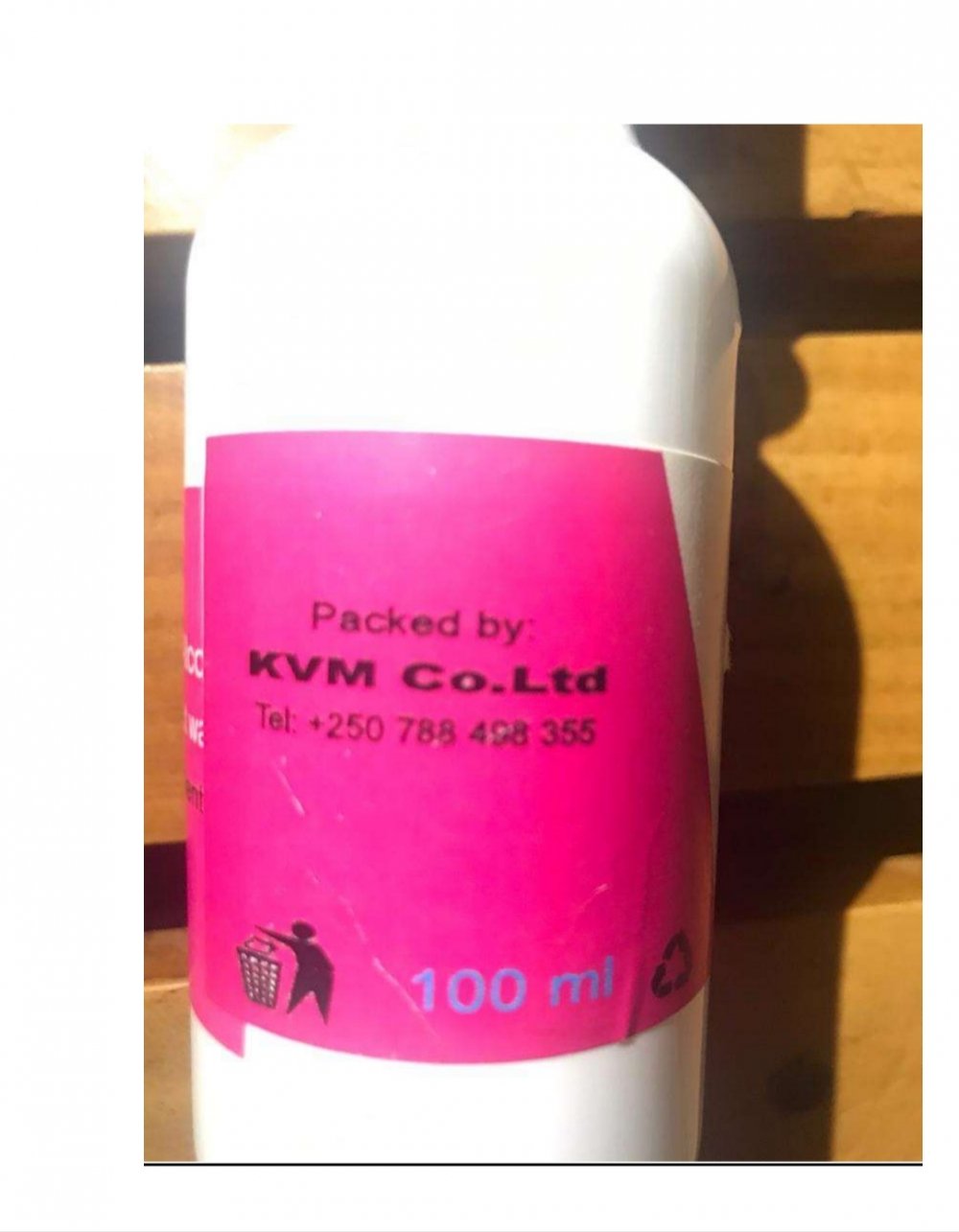 KVM Co Ltd hand sanitizer banned from Rwanda market