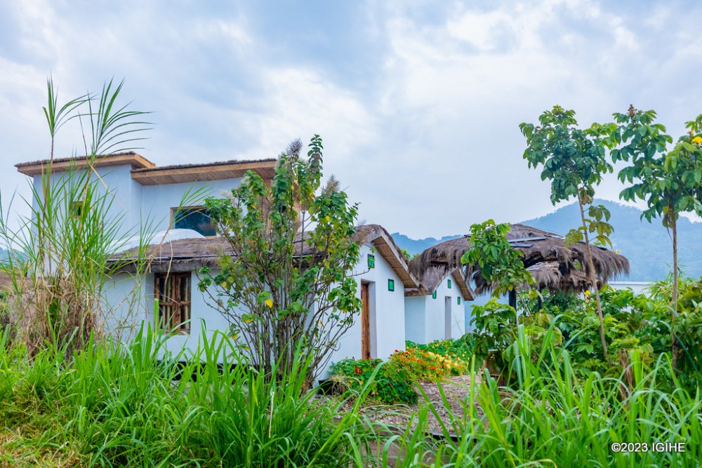 Some of cottages at Twin Lake Recreational Resort in Burera District. 