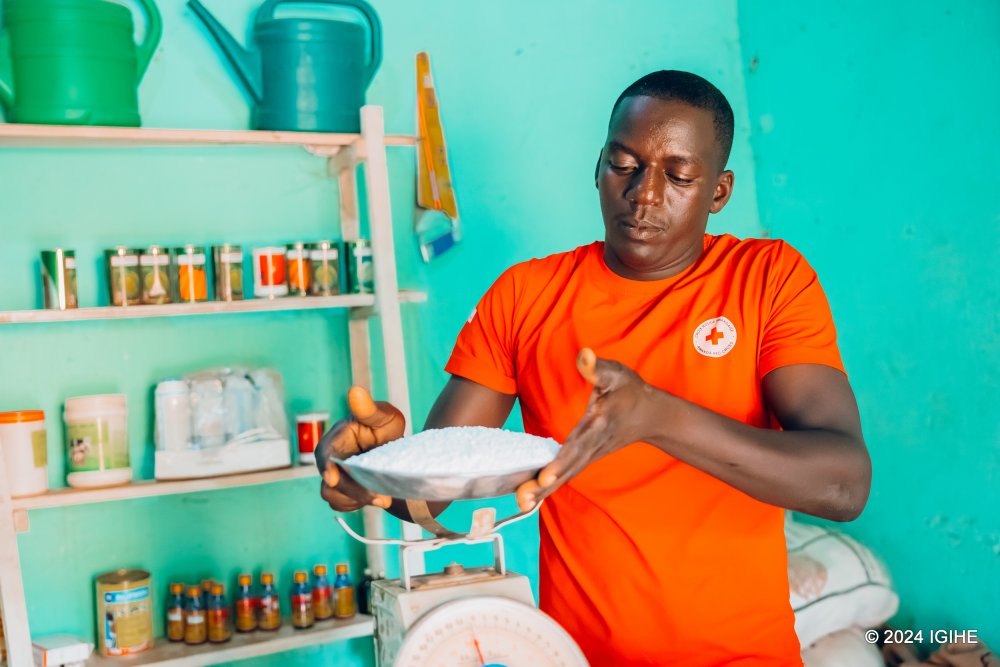 Innocent Habimana, a local resident living near the camp, is another beneficiary of the program