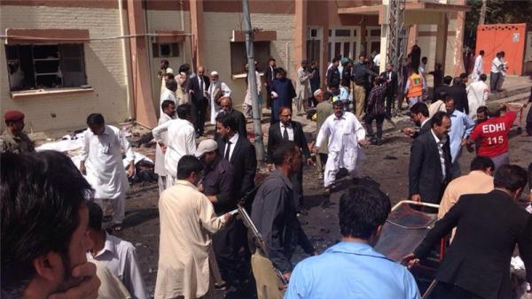 Lawyers were gathered at the hospital to accompany their colleague's body when the blast struck