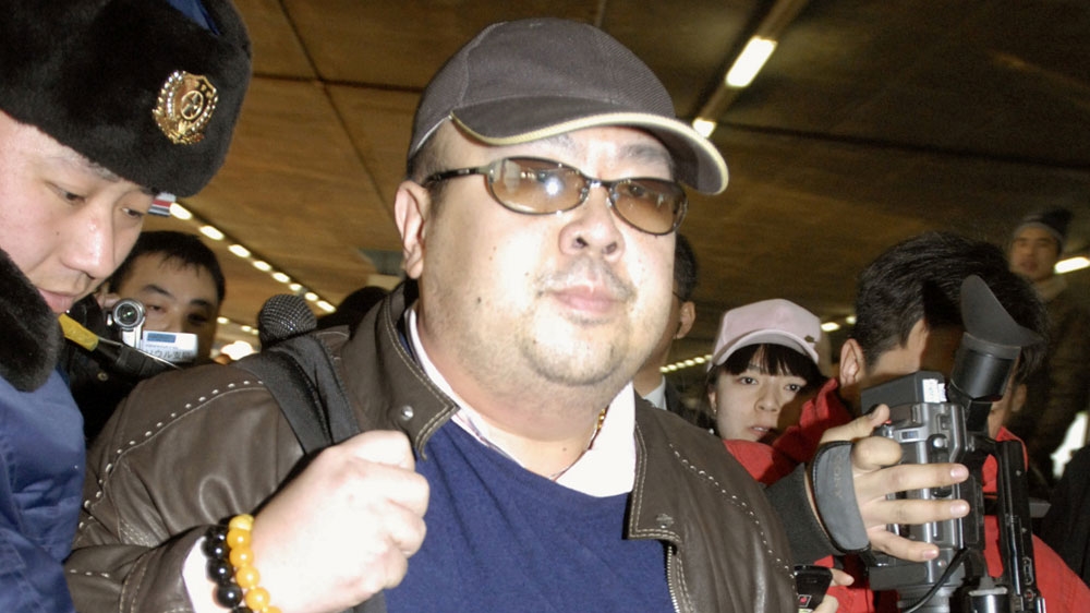 Surveillance cameras captured the moment Kim's face was wiped allegedly with