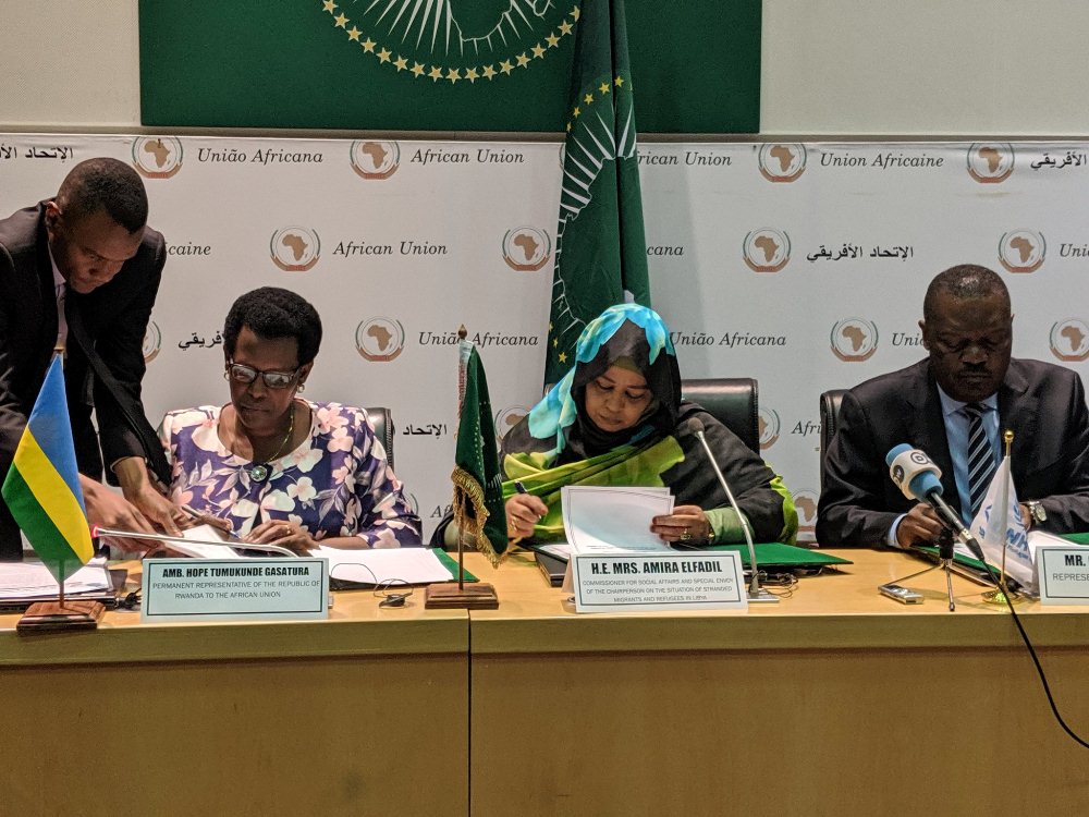 Rwanda made the commitment to provide support in returning migrants stranded in Libya.