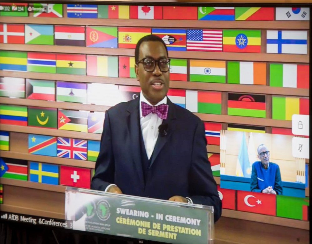 Dr Adesina was elected for a second term last week