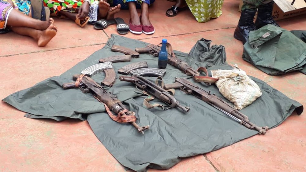 Security also recovered four guns, four grenades (two tortoise and two stick grenades) and ammunitions from the four suspected gunmen.