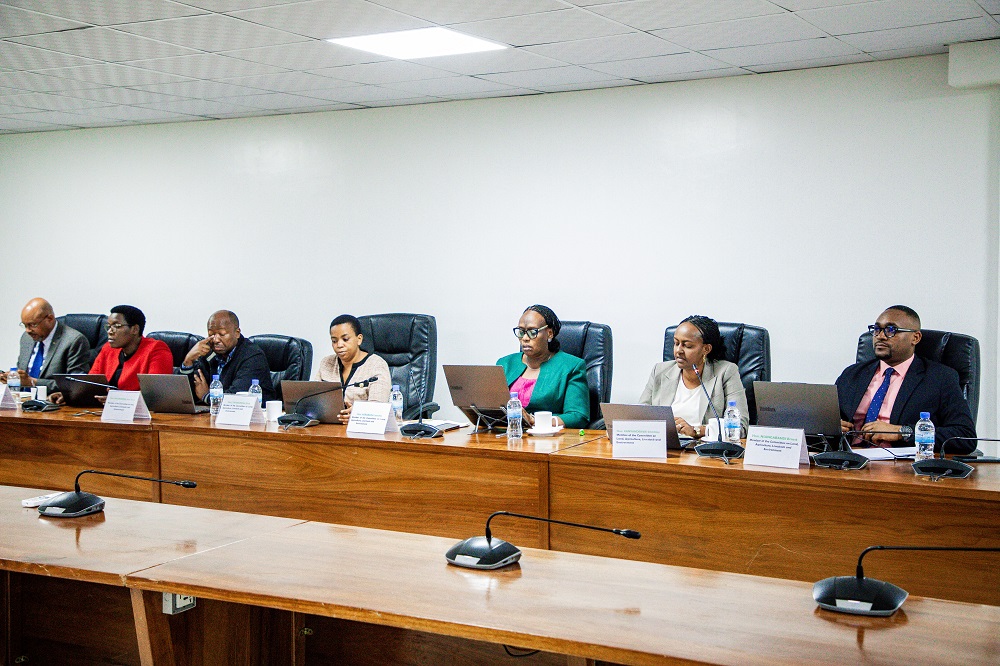 Members of the Parliamentary Committee on Land, Agriculture, Livestock, and Environment following presentations on Thursday.