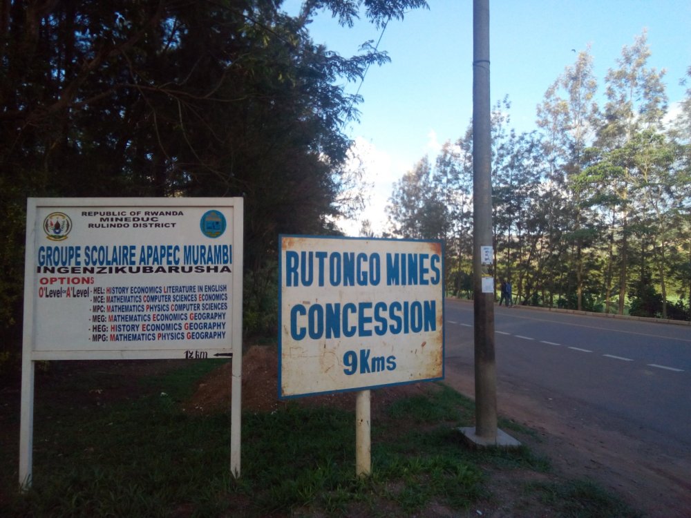 Signposts located in Nyacyonga along the road leading to Mukoto.