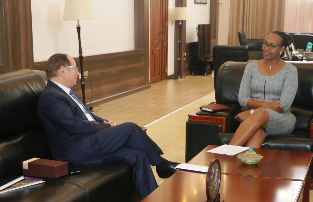 The Minister of Sports, Munyangaju Aurore Mimosa has hosted Ron Adam, Ambassador of Israel in Rwanda