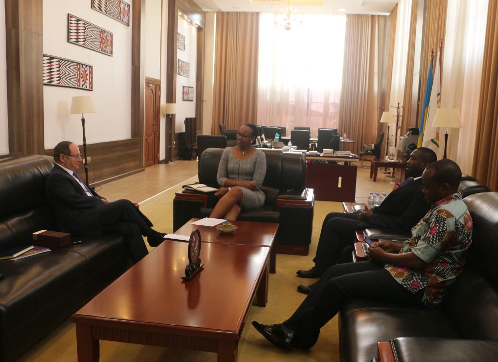 The Minister of Sports and Ambassador of Israel in Rwanda discussed future partnerships in sports development projects especially in cycling and football