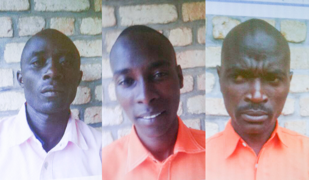 Ntamuhanga (C) and other escapees