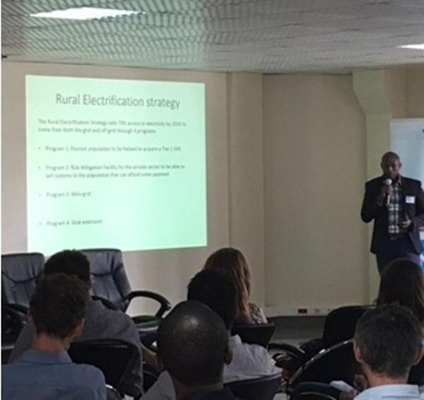 Morris Kayitare, Director of Primary and Social Energies Development at EDCL-REG outlining Rwanda’s Rural Electrification Strategy and the role of off-grid solar solutions.